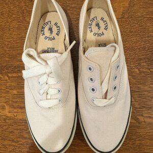 Vintage Polo Ralph Lauren white tennis shoes Size 6.5